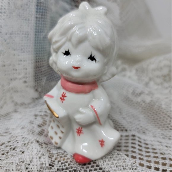 Vintage Other - Sophia -Ann Figurine Little Girl Pink & Gold Trim